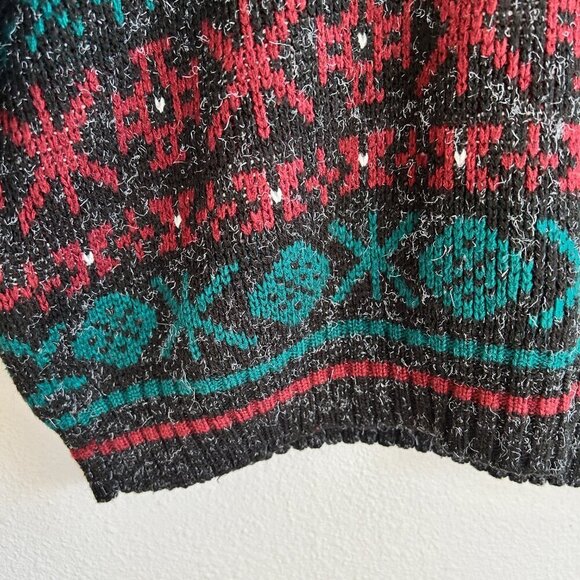 Vintage Sweater Graphix Sweater Grandpa Abstract Retro Acrylic Pullover - Picture 5 of 9